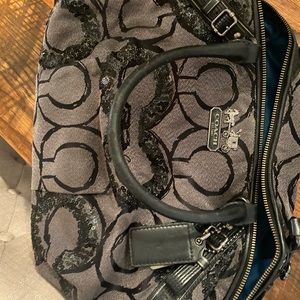 Coach Madison Signature Op Art Sophia Sequin Bag